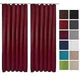 2x VERDUNKELNUGSVORHANG - ZWEI BLACKOUT-GARDINEN IM SET  fertig konfektioniert, hochwertig verarbeitet als verdunkelnder Universalband-Schal, weichfließender Stoff mit einer schweren Grammatur von 210 g/m²