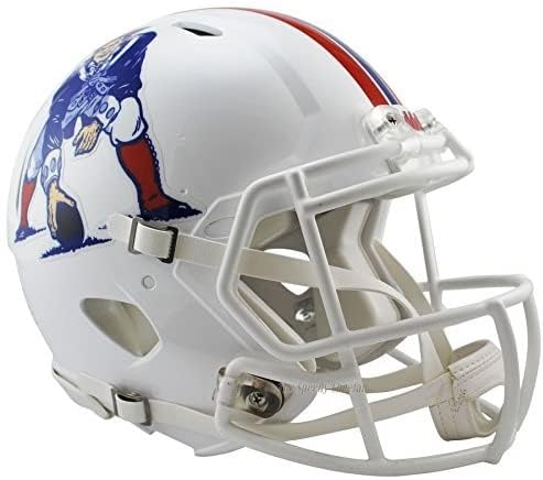 New England Patriots 1982 to 1989 Throwback Riddell Speed Replica Full Size Helmet - NFL Replica Helmets