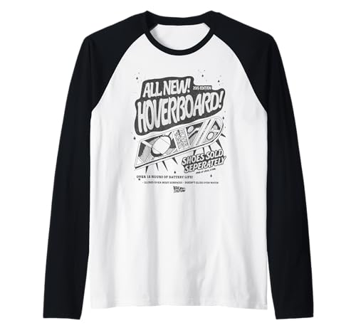 Back To The Future All New Hoverboard Flyer Raglan Baseball Tee