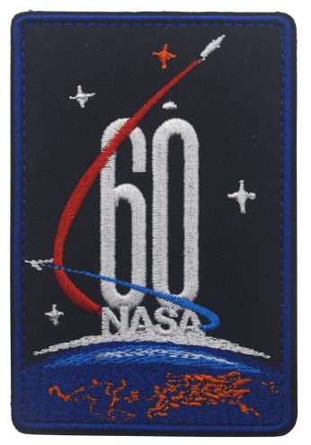 NASA 60th Space Shuttle Apollo Tactical Armband Embroidered Patches Badges Morale Tactics Military Embroidery Patch Hook & Loop on The Back