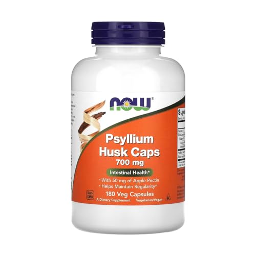 Now Foods Casca Psyllium 700mg + Pectin 180Cap Produto Importado