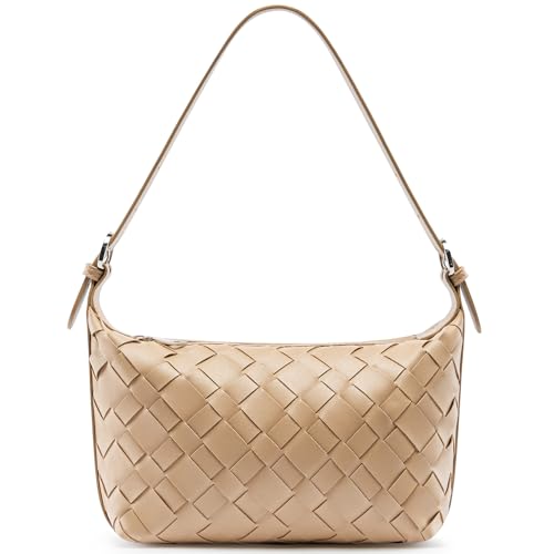 Bolso Hobo de Cuero Sintético Trenzado para Mujer