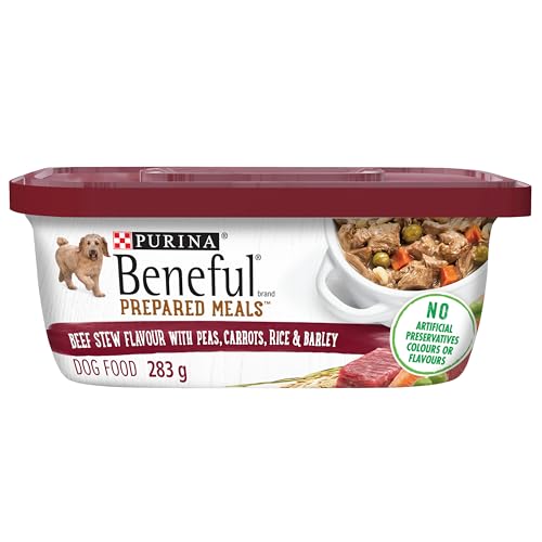 Beneful Prepared Meals Wet Dog Food, Beef Stew – 283 g Tub (8 Pack)