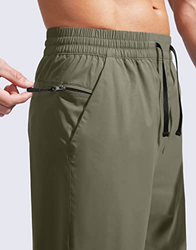 Men's Swim Trunks Quick Dry Bathing Suit Beach Board Shorts For Men With Zipper Pockets And Mesh Lining(Slate Green,L) #TOP1