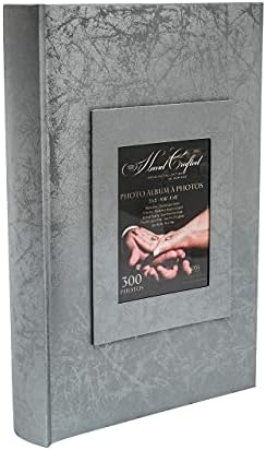 Wedding 4x6 Photo Album, Holds 300 “4X6” Photos, With Window Frame Cover, Silver