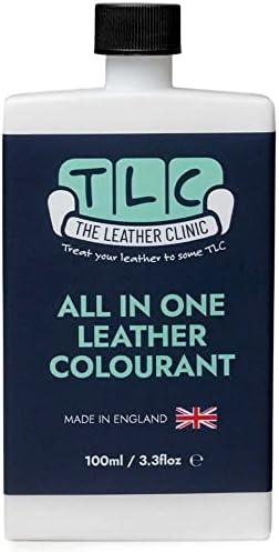 The Leather Clinic All in One Leather Colourant | Self Seal Leather Dye Repair Paint | Recolour Furniture, Sofas, Car Seats (Dark Blue, 250ml)