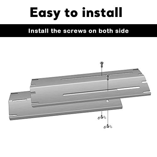 image for Uniflasy Universal Adjustable Stainless Steel Heat Plate Shield, Heat 