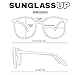 SunglassUP - Over Sized Round Thin Nerdy Fashion Clear Lens Aviator Eyewear Glasses (Havana, Clear)