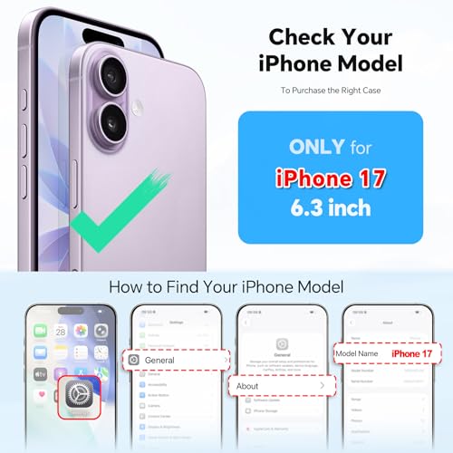 TUCCH Crossbody Detachable Wallet Case for iPhone 17 (6.3-inch) 2025, 9 Card Holders RFID Blocking, Wireless Charging, Wrist Strap, Lanyard, Zipper Pocket, PU Leather Shockproof Cover, Dark Blue by TUCCH - Image 2