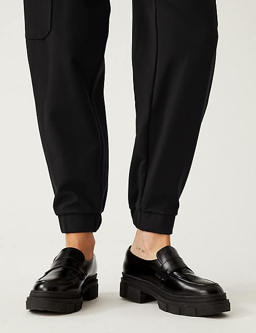 Image of Marks & Spencer Ponte Utility Tapered Ankle Grazer Joggers