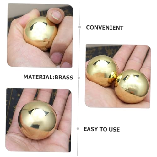 FRCOLOR 1 Pair Massager Foot Myofascial Handball Baoding Fitness Ball Small Hand Massage Balls Relaxation Ball Portable Hand Massage Geometry Health Ball