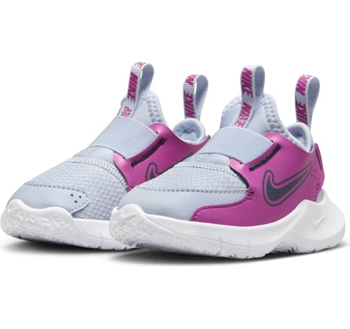 Nike Flex Runner 3 Baby/Toddler Shoes (FN1478-007, Shown: Football Grey/Hot Fuchsia/White/Thunder Blue) Size 22