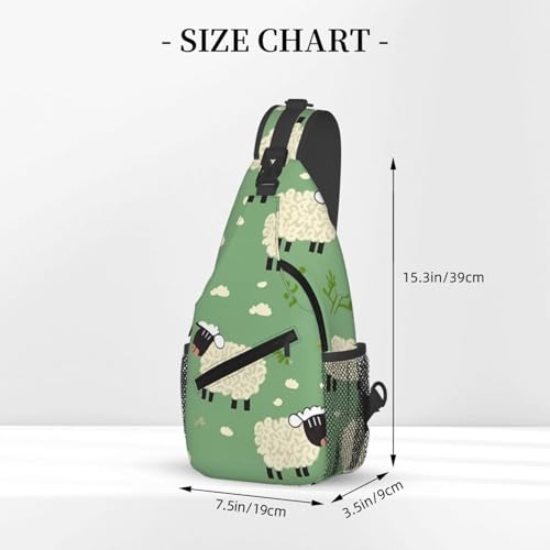 Bolso Cruzado Deportivo Negro para Hombre y Mujer miniatura 3