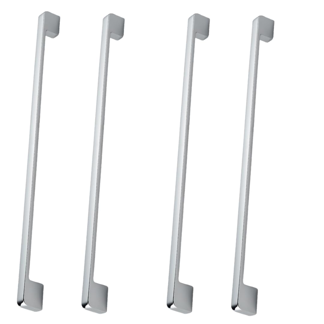 NLQCSXWEP Zinc Alloy Cabinet Bow Handle, Zinc Alloy Furniture Handles Pack of 4 Multiple Finishes 96-320mm(320mm Bright Chrome)