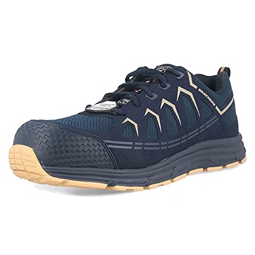Skechers Herren Malad Sicherheitsschuh, Marineblau, 48.5 EU