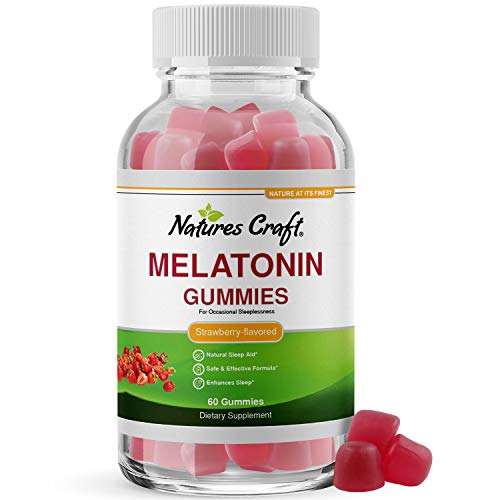 Melatonin 5mg Natural Sleep Aid - Natural Melatonin Gummies 5mg Deep Sleep Supplement for Insomnia Relief - Melatonin Sleep Gummies Vitamins for Adults for Mood Support and Anxiety Relief