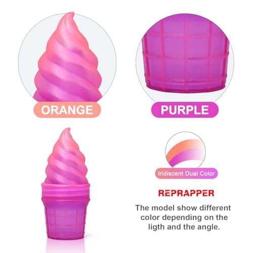Image of RepRapper Dual Color Water Washable 3D Printer Resin, 405nm Fast UV-Curing Color Change 1kg 3D Printing Photopolymer Sensitive Resin for LCD Printer, Purpleish Orange 1000g