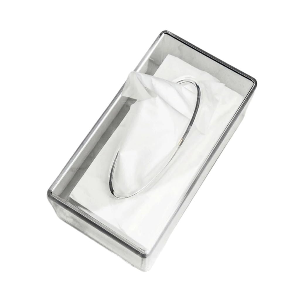 1pc Transparent Acrylic Tissue Box Holder, Desktop Napkin Dispenser For Tea Table & Hotel Storage