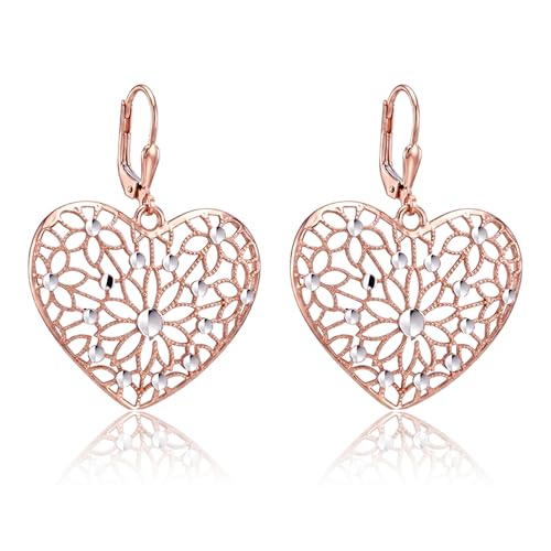 Image of TRUESILVER ACPL 925 Sterling Silver BIS Hallmarked Designer Drop & Dangle Leverback Earrings for Women
