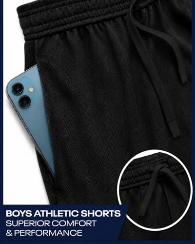 Reebok Boys Breathable Mesh Athletic Shorts Basketball Running 1 or 2 Pack - image 4