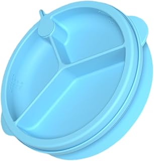 ibasenice 2 Peças Prato Infantil Cheio De Água Bandeja De Comida Para Bebê Talheres Infantis Bandeja De Servir Comida Otário Prato De Comida Para Bebê Prato Dividido Anti-Queda Prato De