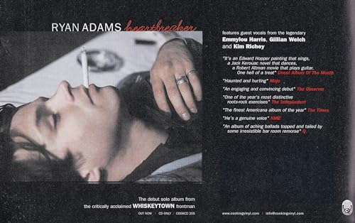 Ryan Adams - Heartbreaker - Miniature Poster/Original Magazine Clipping