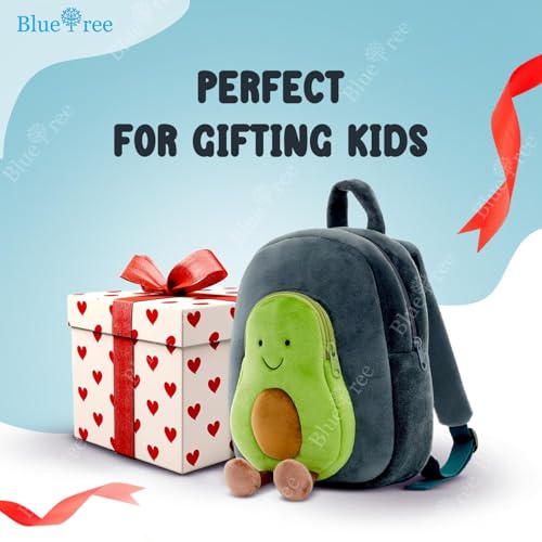 Image of blue tree Cute Kids Backpack Toddler Bag Plush Animal Cartoon Mini Travel Bag for Baby Girl Boy 1-6 Years, Ideal for Gifting for Kids
