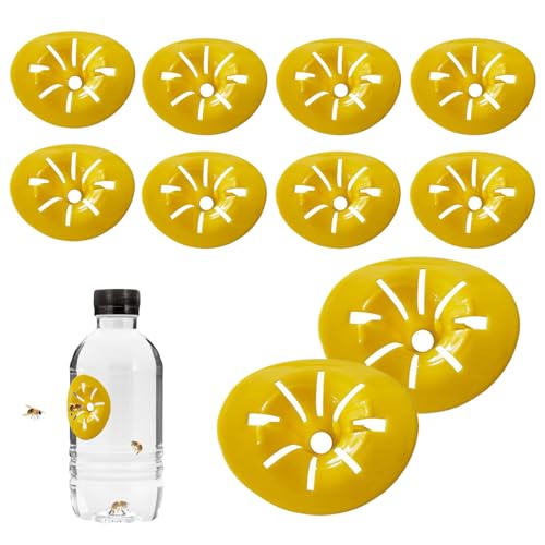 10 Uds. Trampas Para Avispas Colgantes Para Exteriores Trampa Para Avispas Trampas Para Atrapar Abejas Avispones Atrapabotellas Embudo Amarillo Trampa Para Moscas Abejas Avispones Atrapa Insectos
