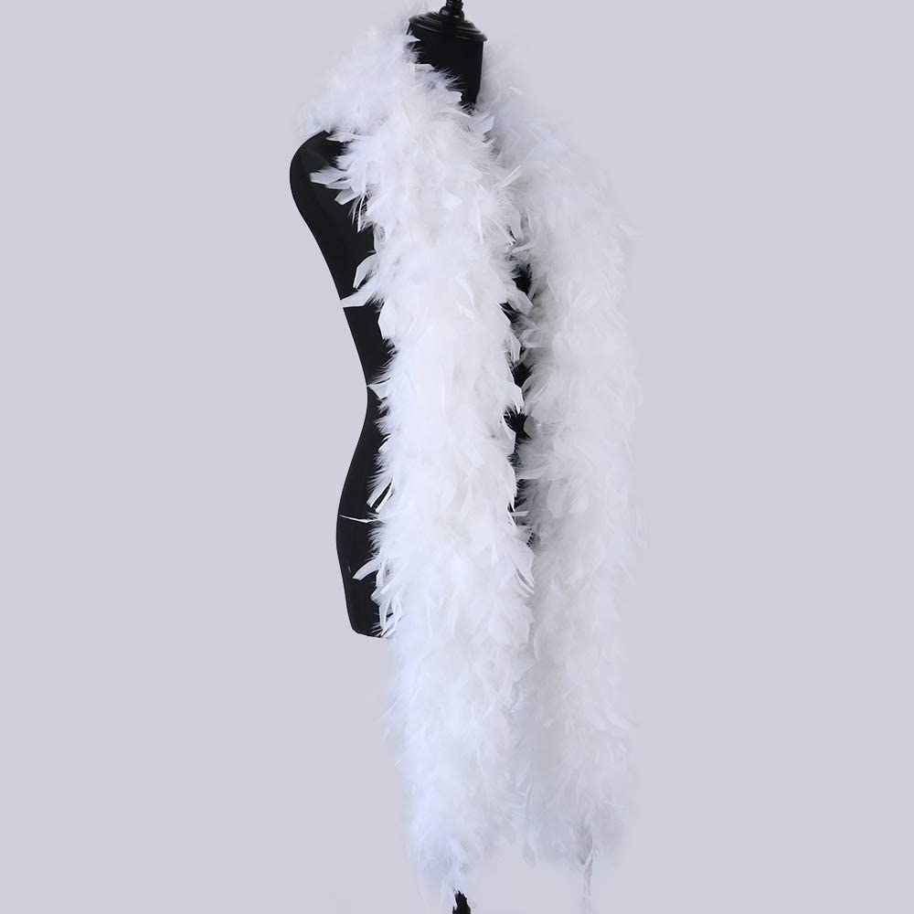 FEARAFTS Boa En Plumes De Dinde – 2 Mètres De Duvet Doux Pour Déguisement, Carnaval, Noël Et Loisirs Créatifs (Environ 90 G)