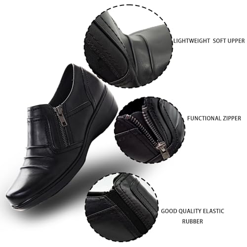 Mary Jane Flats for Women Comfortable Flats Round Toe Casual Slip On Dress Shoes for Women Dressy Office Work Shoes Size4