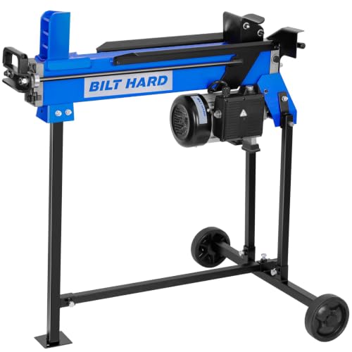 BILT HARD 6.5 Ton Electric Log Splitter with Stand, 15A 3400 RPM Motor | 20.5 in x 9.8 in Log Capacity, 1.75HP Hydraulic Ram, Full Beam Design, 5.7-in Wheel, Horizontal Orientation, 18 second Cycle