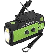 UNIQUEBELLA Solar Radio, Tragbare Notfall Kurbelradio AM/FM 4000mAh&8000mAh Wiederaufladbare Dyna...