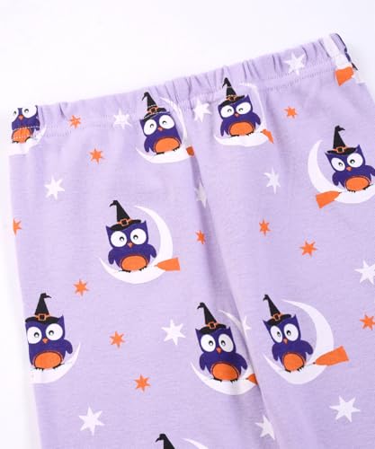 Joyond Girls Halloween Pajamas Glow-in-the-Dark Skeleton Toddler Girl Halloween PJs Kids Sleepwear 100% Cotton Size 6 Years — view 5