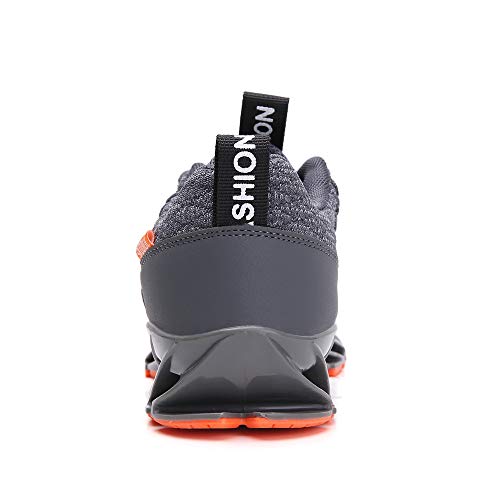 SKDOIUL Running Walking Shoes for Men mesh Breathable Comfort Athletic Sport Fashion Sneakers Man Runner Jogging Shoes Youth Boys Tennis Size 7 All Grey - Thumbnail 6