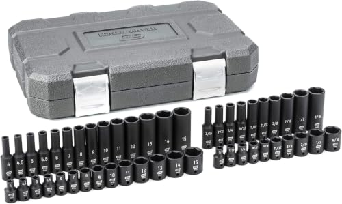 GEARWRENCH 48 Piece 1/4" Dr 6 Pt SAE/Metric Impact Socket Set | 84902, SAE/Metric (Pack of 5)