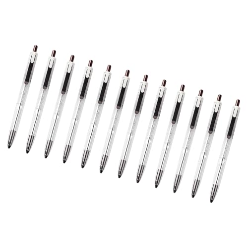Pack of 12 Clicks Gel Pen Smooth Quick Drying 0.5mm Inks Roller Ball Pen Fine Point Pens for Exams Office School Writing Smooth 