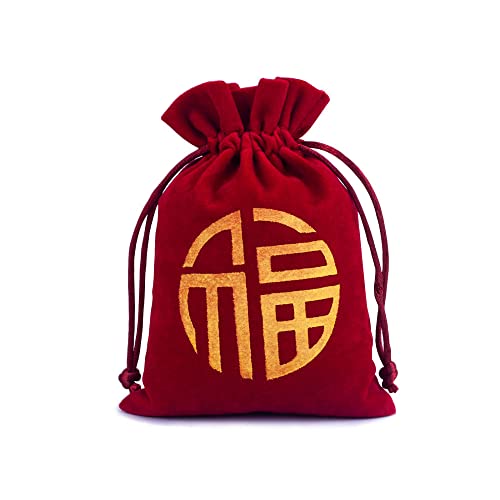 10 bolsas sachet de franela rojas 3×4 pulgadas miniatura 1