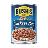 BUSH'S BEST Canned Blackeye Peas, Source Of Plant Based Protein And Fiber, Low Fat, Gluten Free, 15.8 oz