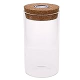 WXLAA 12cm Glass Bottle Jar Hydroponic Terrarium Container Light LED Cork Stopper