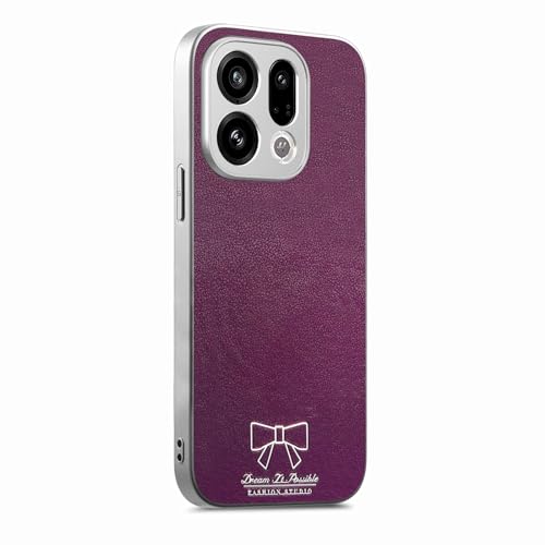Image of for Oppo Find X9 5G Magnetic Case Butterfly Bow Pattern PU Leather + TPU + PC Shockproof Phone Cover - Purple