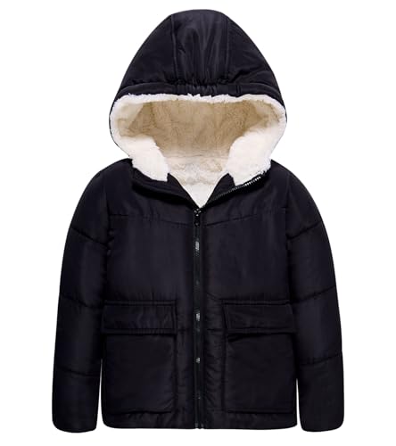 UNICOMIDEA Girls' Puffer Coats Warm Hooded Jacket 4-12 Years Girls Winter Outerwear