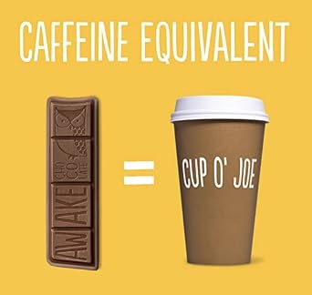 Awake Caffeinated Chocolate Energy Bar, Caramel Chocolate Energy Bar, 1 Bar Equals 1 Cup of Coffee, 24 Bars (37.2 oz)