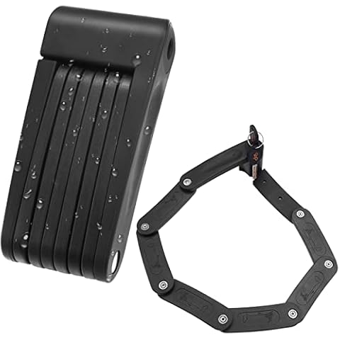 Homoto Faltbares Fahrradschloss, tragbare kompakte Faltkette thumbnail