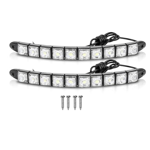 2x 10 LED Universal Luz Diurna para Auto Impermeable miniatura 1