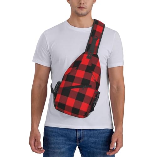 Bolso cruzado de pecho tipo sling negro para mujer y hombre miniatura 7