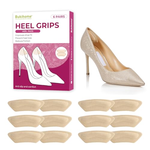 Almohadillas para talón para zapatos de mujer (6 pares) Bukihome