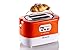 Ariete GAL-130292 159 Toastime 2-Slice Toaster with Tongs, Crumb Tray, Defrost and Heating Function, 9 Levels of Gilding, Boilers, Stainless Steel, White/Orange