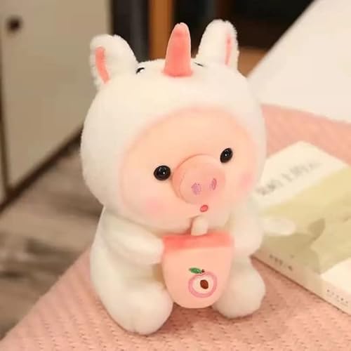 Cute Piggie Plush Doll, Cute Plush Toy, Stuffed Animal Pig, Soft Plushie, 10”, Cute Cartoon Character, Fluffy Snuggly (White) #TOP5