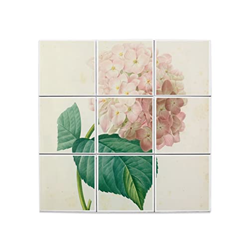 Carreaux céramique décoratifs hortensia pour rénover un mur avec élégance