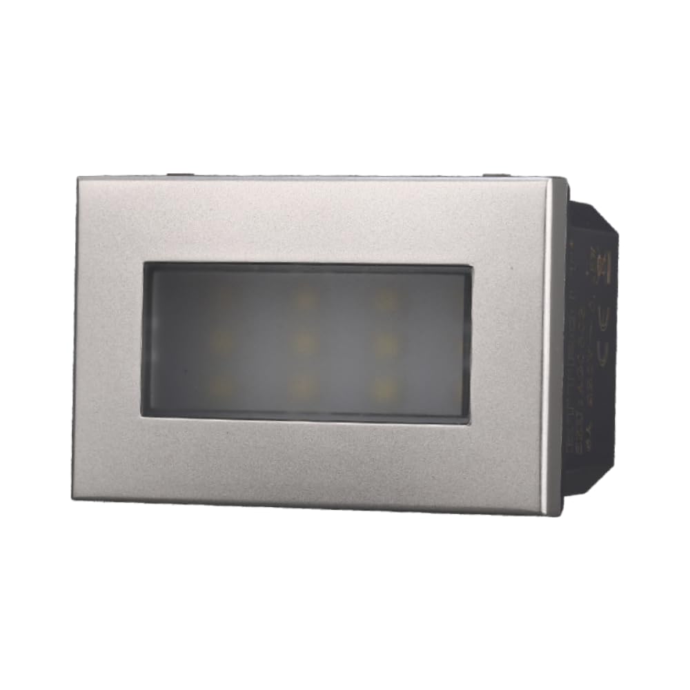 5 modułów markerów stołowych, kolor szary, kompatybilny z Bticino Axolute, żarówka LED zimna biel 6000 K, lampka nocna, moduły i owoce, w 100% kompatybilne, wysokiej jakości materiały